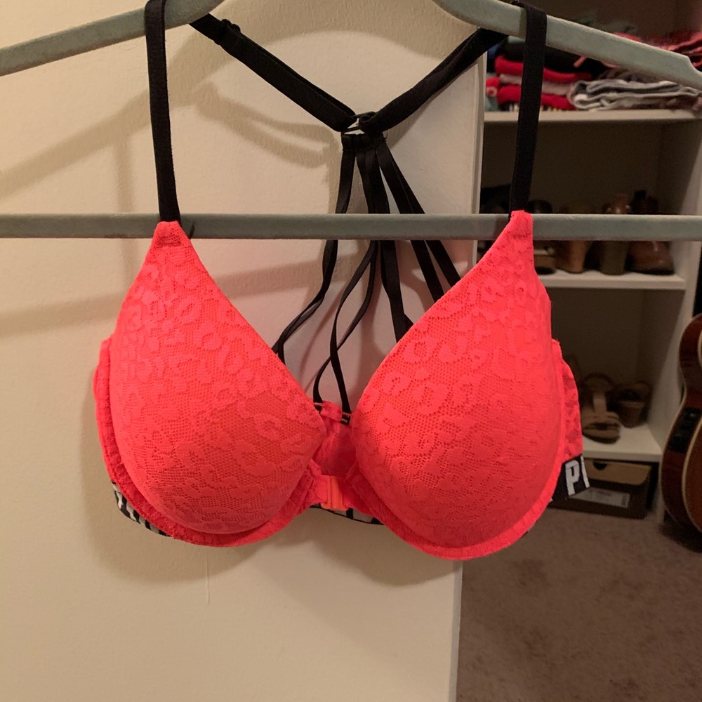 Victoria’s Secret neon pink bra